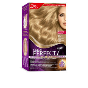 WELLA COLOR PERFECT 7 - Tinte 100% Cobertura de Canas #8/1 Rubio Ceniza Claro (Paquete de 6)