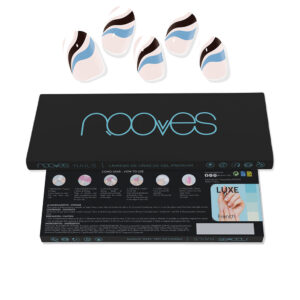 LÁMINAS DE UÑAS DE GEL Premium Glam "Flujos de Río" - 20 unidades | Marca: Nooves