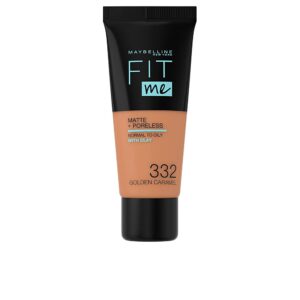 Maybelline Fit Me Matte + Poreless Foundation | #332 Golden - Cobertura Flawless y Efecto Mate