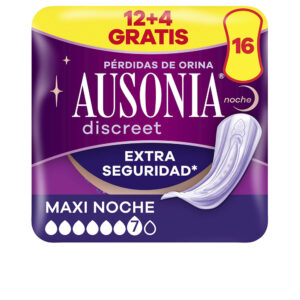 "Ausonia DISCREET Maxi Compresas Nocturnas para Incontinencia - 16 Unidades"