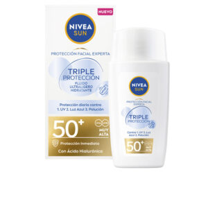 Nivea Sun Triple Protección: Fluido Ultrapesado Facial SPF50+ 40 ml - Defensa Solar Avanzada