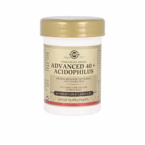Solgar 40 PLUS Acidophilus Avanzado - 60 Cápsulas Vegetales de Máxima Potencia