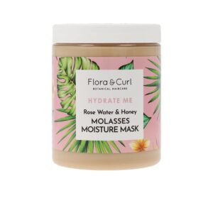 **Flora And Curl - Máscara Hidratante de Agua de Rosa y Miel de Melaza 300 ml**