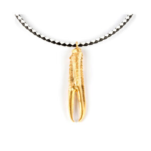 Collar TUENT LUXE Shabama Blanco & Negro con Oro Brillo - 1 Unidad