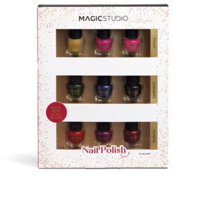 Magic Studio Esmaltes de Uñas Coloridos - Lote Completo de 9 Piezas