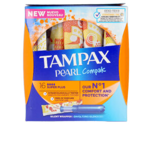 Tampax Pearl Compak Super Plus - Caja de 16 Tampones Ultra Absorbentes