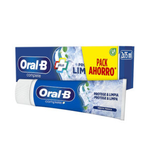 Oral-B COMPLETE PLUS: Pack Doble de Dentífrico Protector y Limpiador 2 x 75 ml