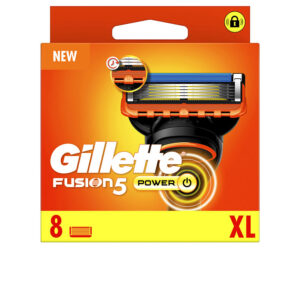 Gillette FUSION 5 POWER - Cargador con 8 Recambios de Alta Precisión