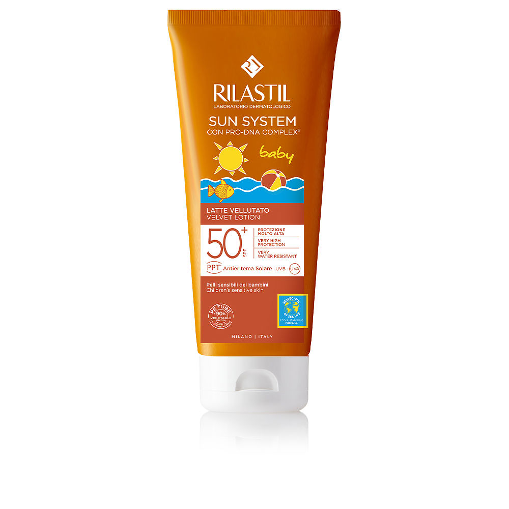 Rilastil SUN SYSTEM Leche Velluto SPF50+ para Bebés - Protección Suave 200 ml