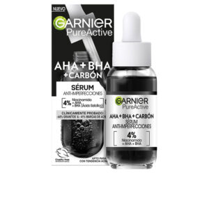 Garnier Pure Active Sérum Intensivo AHA + BHA con Carbón Anti-Imperfecciones 30 ml