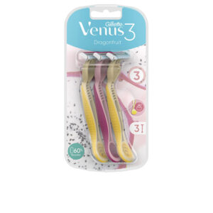 Gillette VENUS3 Dragonfruit: Cuchillas Desechables para Depilación (Paquete de 3)