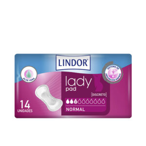 Lindor LADY PAD Normal - 14 Toallas Sanitarias (3 Gotas)