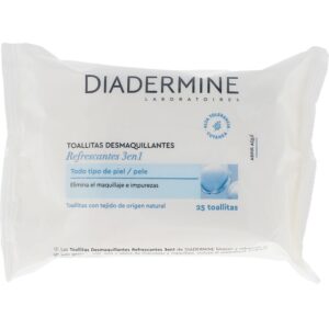 Toallitas Desmaquillantes Refrescantes Diadermine para Piel Normal-Mixta - 25 Unidades con Aloe y Extractos Naturales