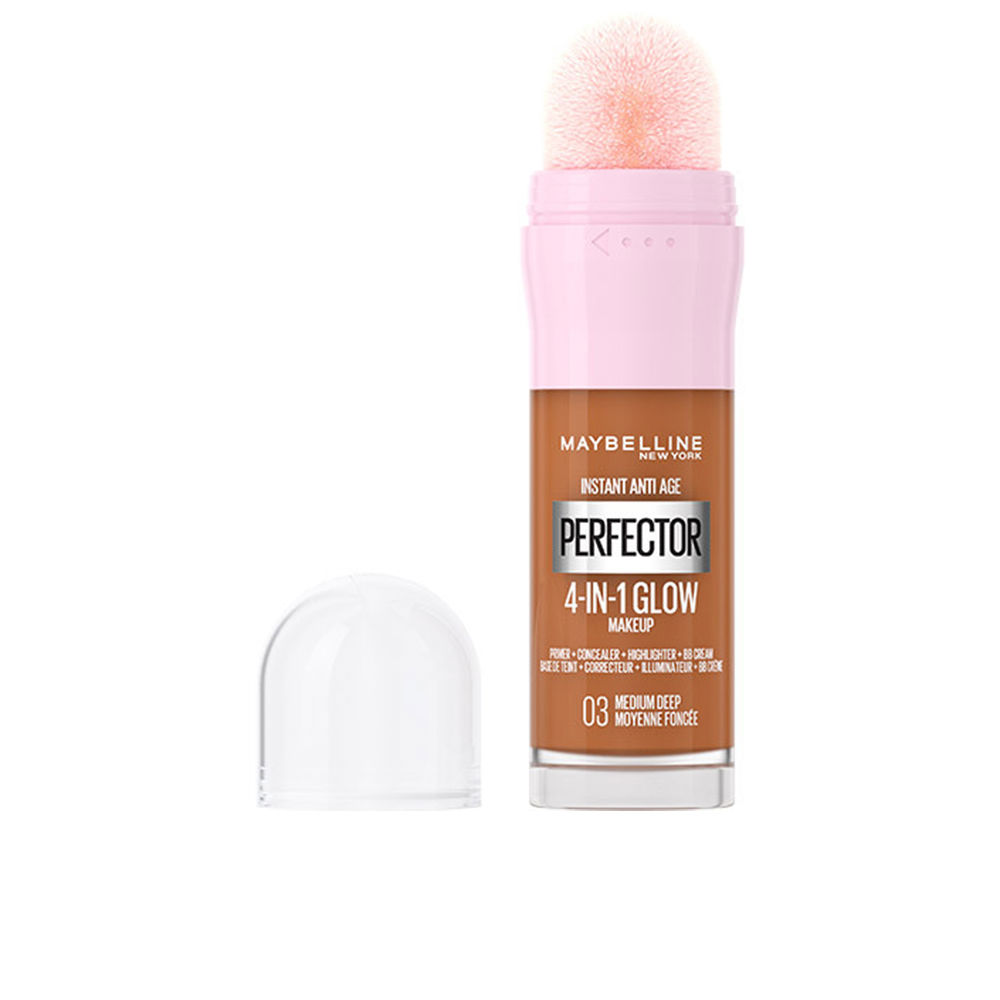 Maybelline Instant Perfector Glow Multiusos 3 en 1 - Tonalidad 03 Medium-Deep, 20 ml