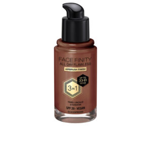 Max Factor Facefinity 3 en 1 Base de Maquillaje #C110 Espresso - 30 ml, Cobertura Perfecta Todo el Día.