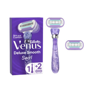 Gillette Venus Swirl Smooth - Máquina de Afeitar + 2 Recambios Suaves