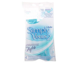 Gillette Venus 2 Simply - Pack de 4 Maquinillas Desechables con Aloe Vera