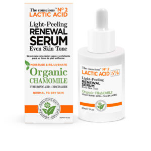 The Conscious™ Suero Renovador de Peeling Suave con Ácido Láctico y Manzanilla Orgánica - 30 ml