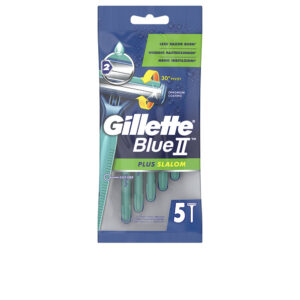 Gillette BLUE II PLUS SLALOM - Pack de 5 Cuchillas Desechables para Afeitar