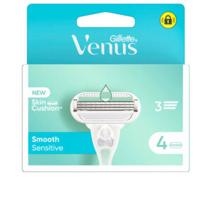 Gillette Venus Smooth Sensitive: Cargador con 4 Recambios Suaves y Refrescantes