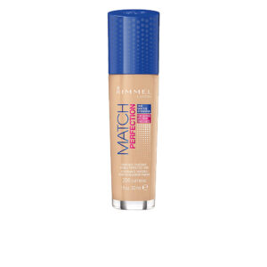 Rimmel London MATCH PERFECTION Foundation #200 - Soft Beige, Cobertura Natural y Duradera