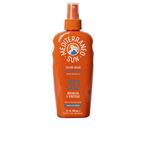 Mediterraneo Sun Bronceador Acelerador en Spray con SPF30 - 200 ml de Aceite de Coco