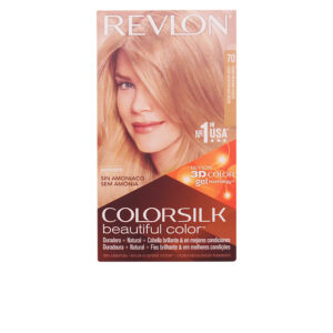 Tinte Revlon Colorsilk #70 - Rubio Medio Ceniza Brillante 1u