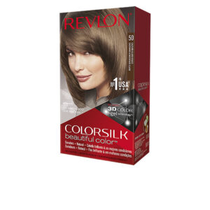 Revlon COLORSILK Tinte #50 - Castaño Claro Cenizo 1U - Color y Cuidado Profundo