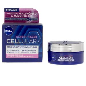 Nivea Cellular Filler Crema Nocturna Hidratante con Ácido Hialurónico y Ácido Fólico - 50 ml