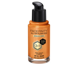 Max Factor Facefinity 3 en 1: Maquillaje Flawless Todo el Día - #W89 Calido Praliné 30 ml