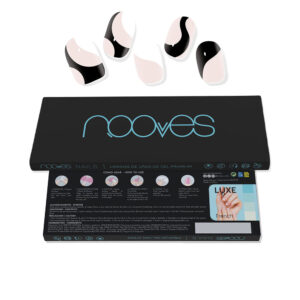 "Set de 20 Lámparas de Uñas de Gel Premium Glam #White Cow - Nooves"