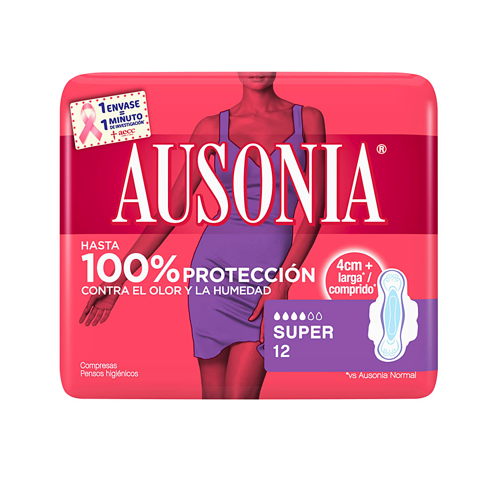 AUSONIA Compresas Super Alas Ultra Absorbentes - 12 Unidades