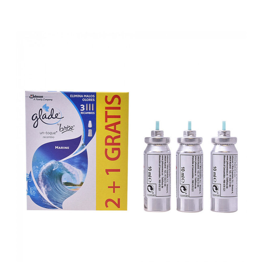 Brise UN TOQUE Recambio Ambientador Marino - Pack de 3 Piezas