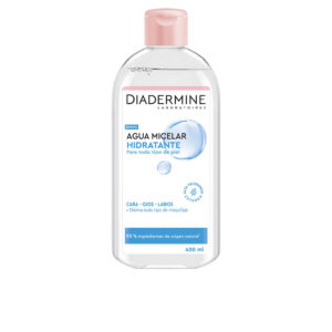 Diadermine Agua Micelar Hidratante Multizona 400 ml - Limpiador Suave para Cara, Ojos y Labios