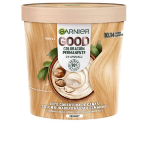 Garnier GOOD Coloración Permanente #10.14 Rubio Camomila - 217 ml de Brillo Natural