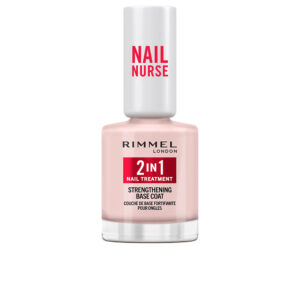 Rimmel London NAIL NURSE 2 EN 1: Tratamiento Revitalizante y Base Coat Esencial (12 ml)