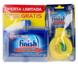 Finish Limpiamáquinas 250 ml + Ambientadores para Lavavajillas (Pack de 2)