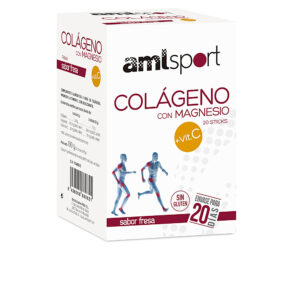 Amlsport Colágeno Premium con Magnesio y Vitamina C Sabor Fresa - 20 Sticks Revitalizantes