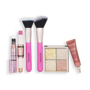 Revolution Make Up: Lote Brillo y Color 6 pz - Colorete e Iluminadores Esenciales