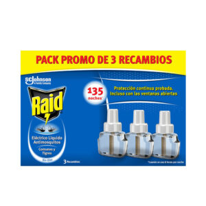 "Raid: Pack de 3 Recambios de Protección Antimosquitos Ultra Eficaz"