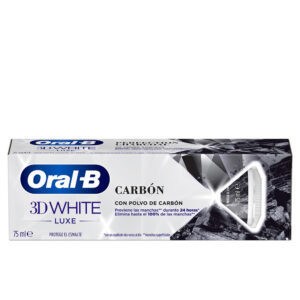 Oral-B 3D WHITE LUXE Pasta Dentífrica con Carbón Activo - 75 ml Brillo y Protección Dentaria