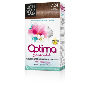 Llongueras OPTIMA Coloración Capilar #7.24 – Rubia Almendra, 1 Unidad