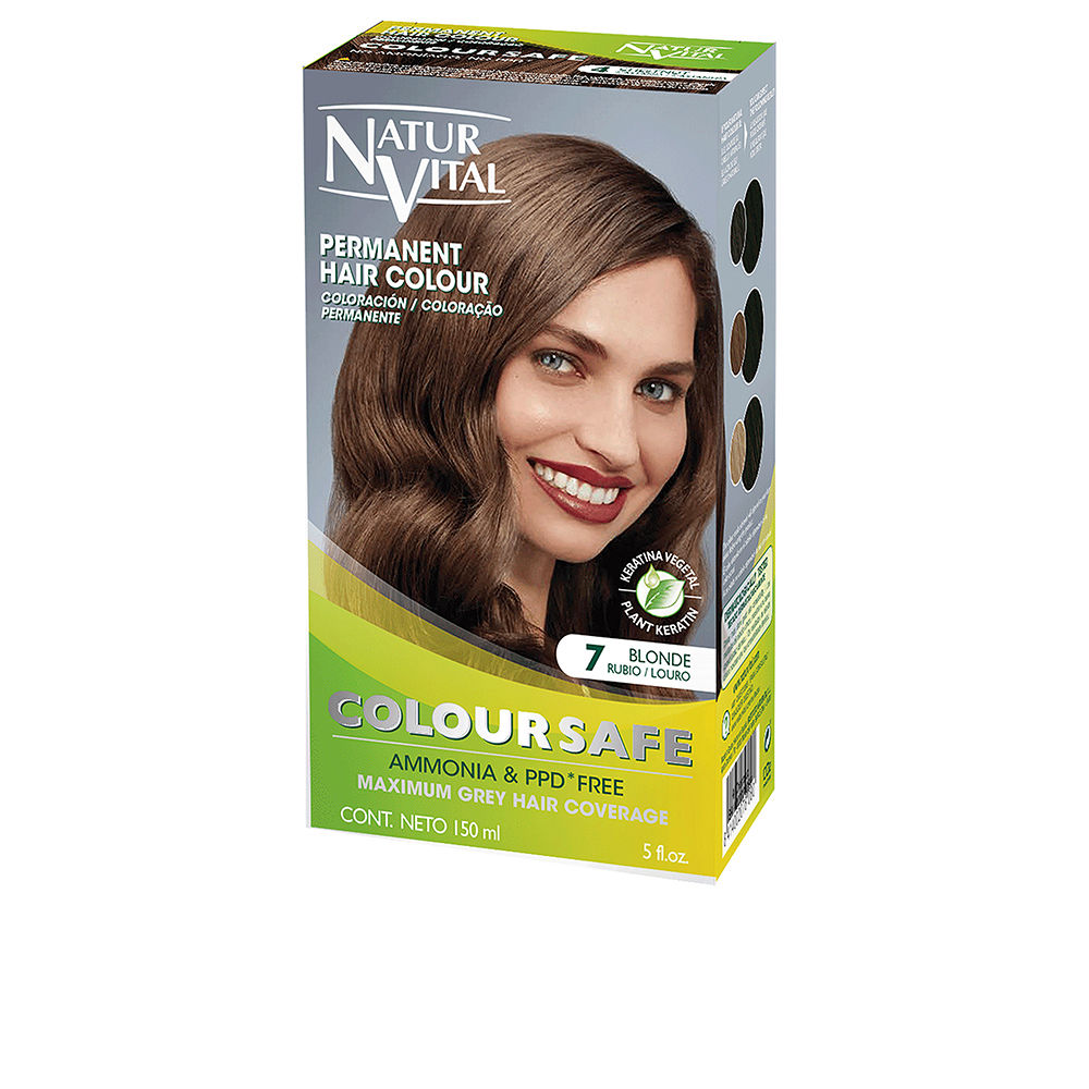 Natur Vital COLOURSAFE Tinte Permanente #7 Rubio Luminoso