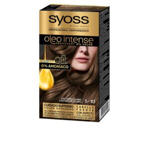 Syoss OLEO INTENSE Tinte Sin Amoniaco #5.10 - Castaño Claro - Color Vibrante y Suave.