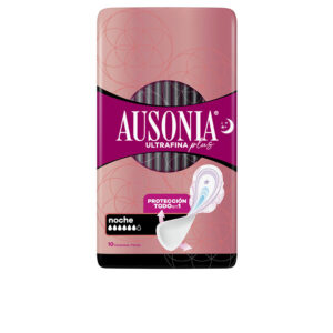 Ausonia Ultrafina Plus - Compresas Nocturnas con Alas (10 Unidades)