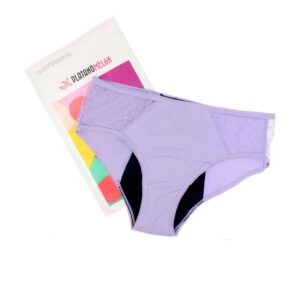 Braguitas Menstruales KIWITAS CLASSIC PLUMETI Lila Talla S - Platanomelón (1 Unidad)