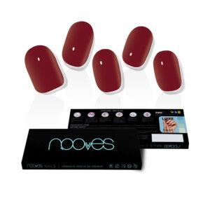 Láminas de Uñas de Gel Nooves - Luxe Premium #Rojo Midnight Rain (20 Unidades)