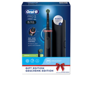 Oral-B Pro Series 3: Cepillo Eléctrico Negro con Funda de Viaje - Pack 2 Pz