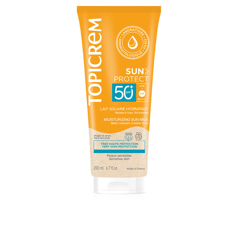 Topicrem SUN PROTECT Leche Solar Hidratante SPF50+ | Protección Avanzada y Hidratación Intensa - 200 ml