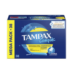 TAMPAX COMPAK Tampones Regulares - 38 Unidades para Máxima Comodidad